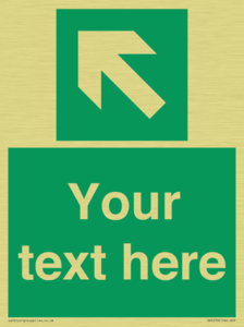 Custom Arrow Top Left Sign